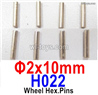 HBX 905A TWISTER Wheel Pin for the Wheels. Φ2X10mm, Total 8pcs.H022